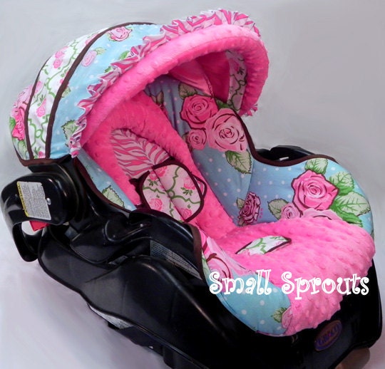 Custom Rose Divine/Rose Dot Infant Car Seat Cover-Limited Edition