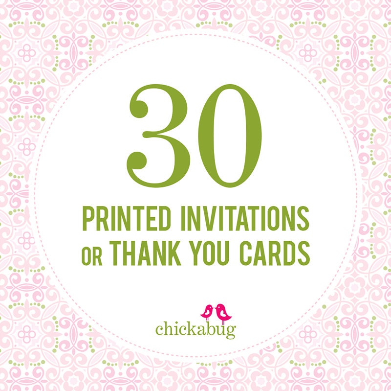 30 printed invitations or thank you cards Il_170x135