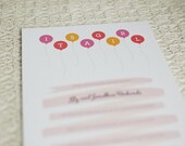 BALLOONS & RIBBONS - it's a girl customized printable baby shower invitation, pink purple