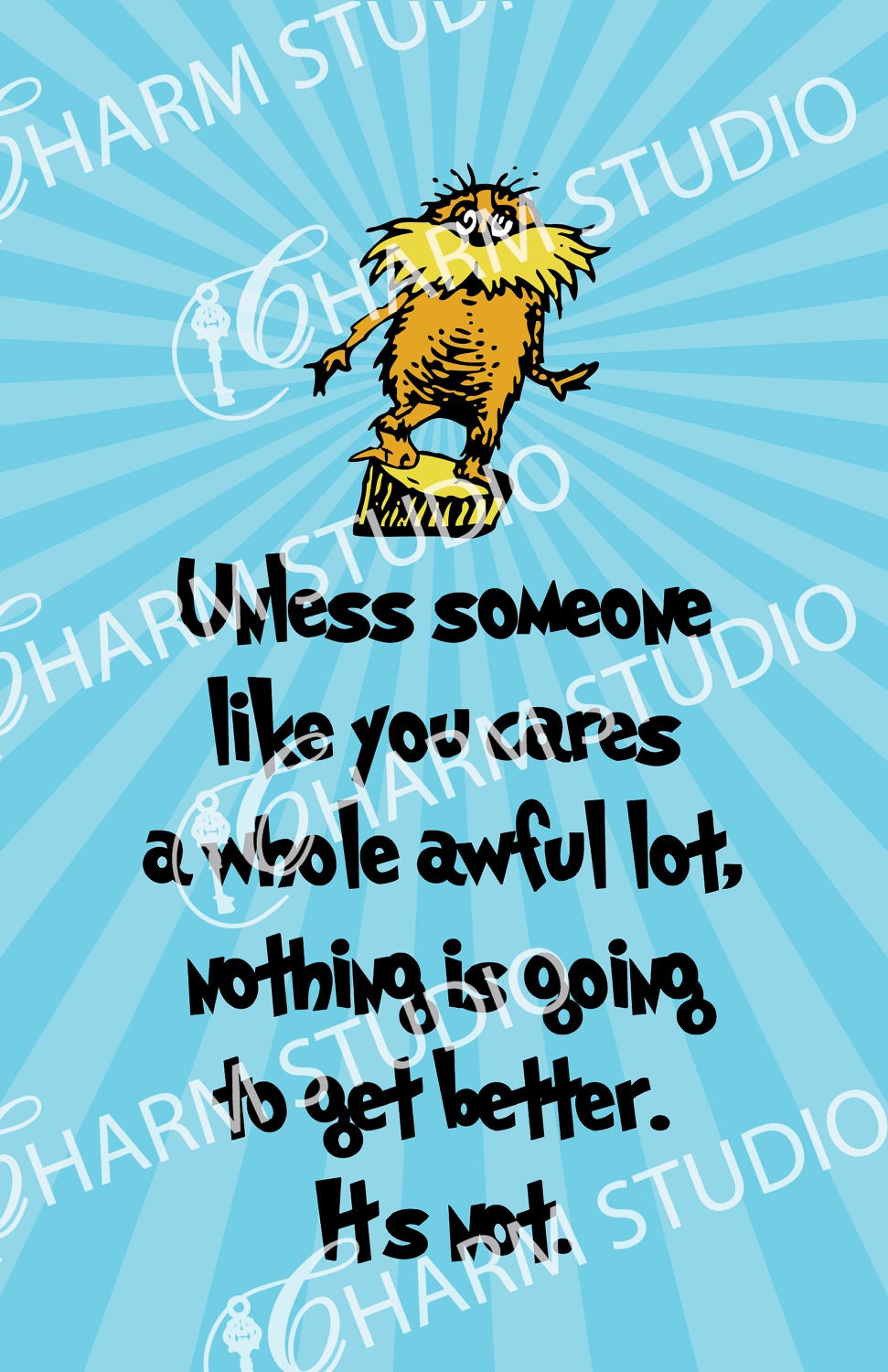 12x18 Dr Seuss Lorax Print