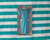 Ahoy mate - green and white striped - with patch pockets - summertime wear - Lynn Davis