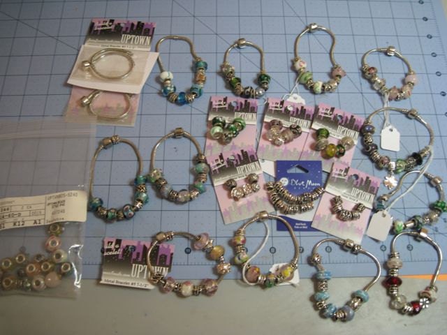 Large Glass Beads and Bracelet Starter Kit, Large Beads and Bracelets, Toll Bead Bracelet Making Kit