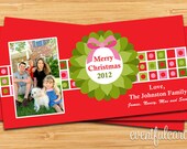 Wreath Christmas Photo Card 2012 - 8" x 4" - Printable Il_170x135