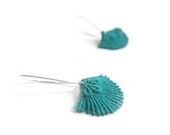 Lace Earrings - Rosine in Aqua - branchbound