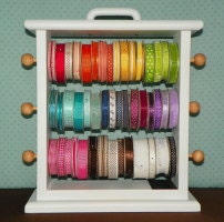 Painted Original Ribbon Storage Rack  Scrapbookers and Crafters organize all your ribbon.