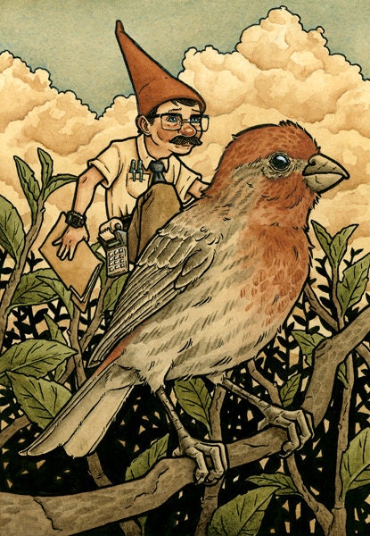 Gnome Accountant 5x7 Print