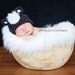 Crochet Baby Stinky the Skunk Beanie, Custom Made To Order Handmade 6-9M 9-12M Toddler Boy Girl Photo Photography Prop Gift Animal Hat