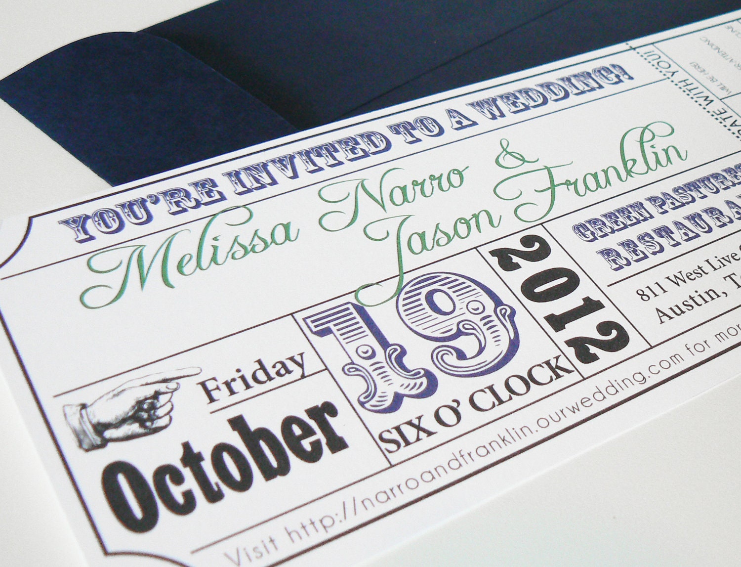 Movie Ticket Wedding Invitation DIGITAL DESIGN - brighteyedbirdie