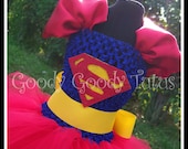 LOIS and CLARK Superman Inspired Tutu Dress - Medium 2/3T