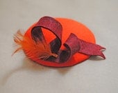 Ruby Red Feathers and Twists Fascinator