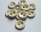 Vanilla White Ceramic Buttons
