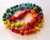 Beaded Necklace, Kazuri Beads, Semi Precious Stones, Fair Trade