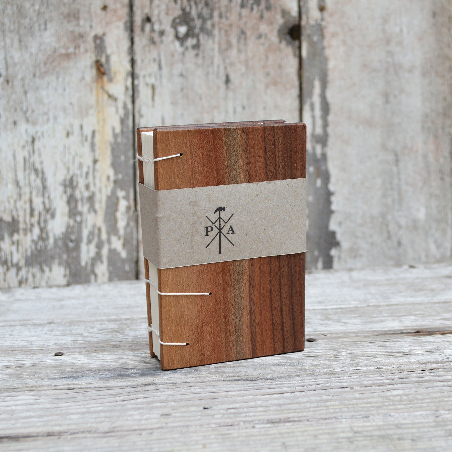 Reclaimed Walnut OR Oak Coptic Bound Journal