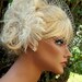 Bridal fascinator, Birdcage bandeau bridal veil - feathered fascinator wedding hair clip White or Ivory 2 piece set