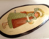 MAY 10% SALE  Holly Hobbie painted stone