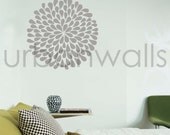 Vinyl Wall Sticker Decal Art, Large Flower