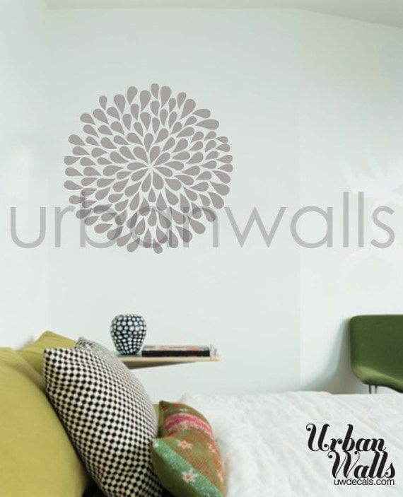 Vinyl Wall Sticker Decal Art, Large Flower
