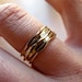 Mixed Set of Five Gold Stacking Rings - 3 I'm Hammered Wavy and 2 Pretty Girl 14k Gold Filled Ring Set