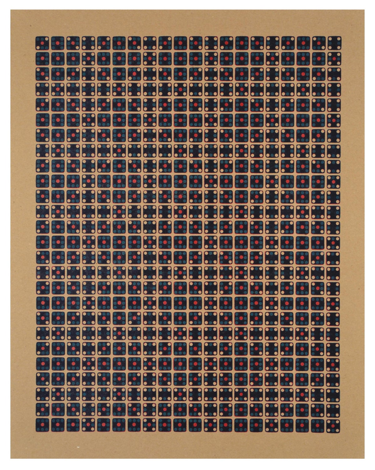 Letterpress Dice Print - Gamma Virginis