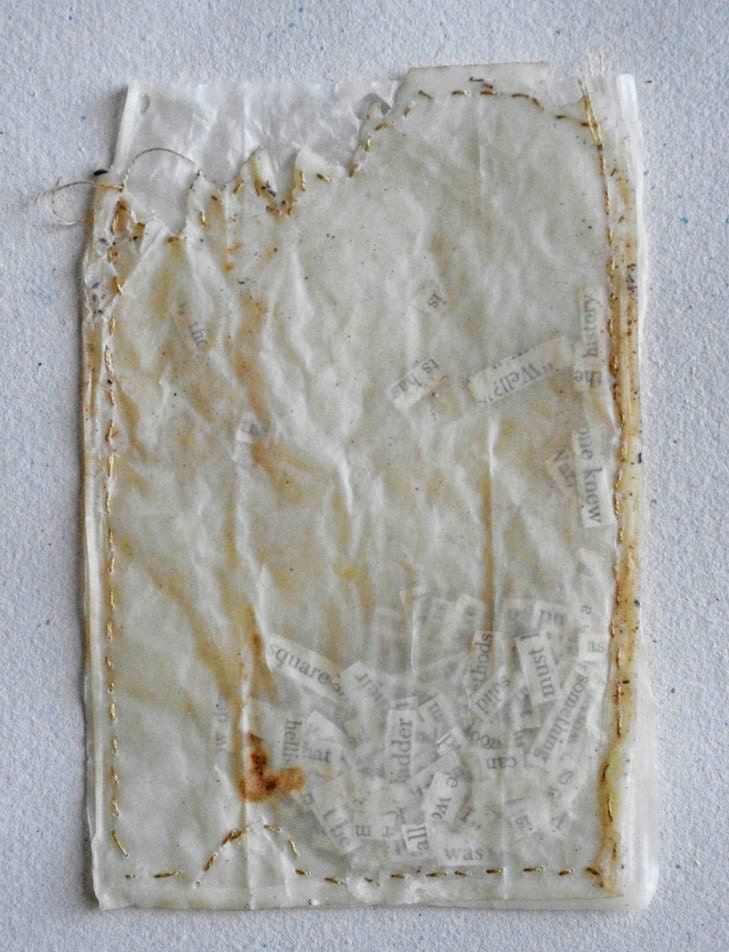 Envelope of Wasted Words / Teabags dipped in beeswax