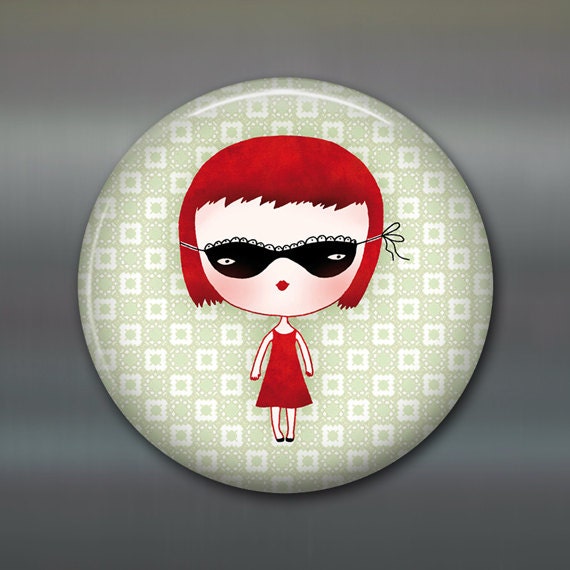 little girl fridge magnet, girl decor, kitchen decor, big fridge magnet, large magnet  MA-105