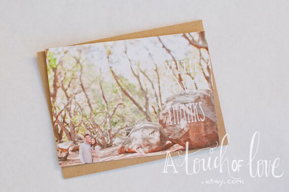 Custom LOVE and THANKS POSTCARD