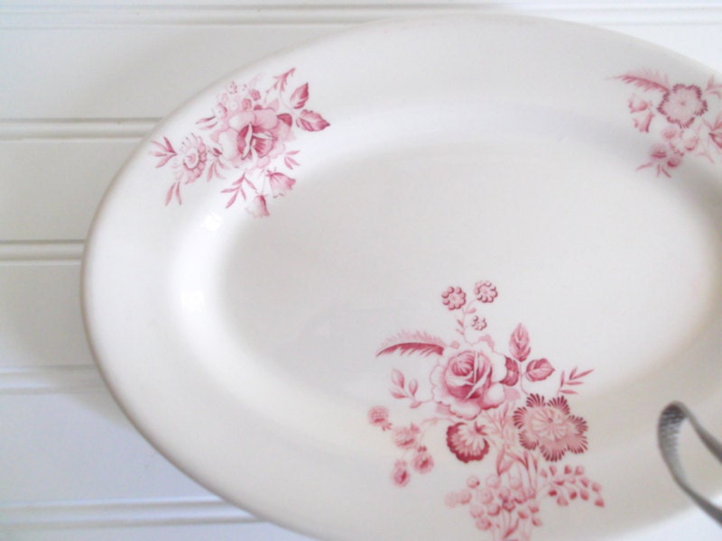 Ironstone Vintage Restaurant Ware Platter White Ironstone Platter Vintage Kitchen Shabby Chic Ironstone Dish  Home Decor