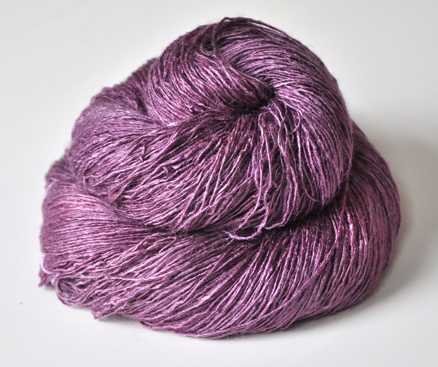 Taking a bath of roses OOAK  - Tussah Silk Yarn Lace weight