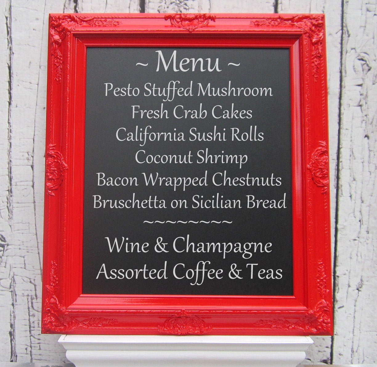 RED FRAMED CHALKBOARDS Furniture Wall Home Decor Kitchen Decor Home Office Organizer 31"x 27" Framed Chalkboard Chalk board