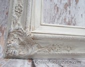 EXTRA LARGE IVORY Picture Frame Baroque Fits 36"x24" Old English Cottage Picture or Antique White Gold Decorative Ornate Picture Frame