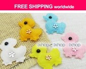 40 pieces Duck (5 Colors MIXED) Felt Padded Applique ..... 4018 0103  ..... FREE SHIPPING worldwide