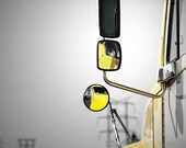 On The Phone - A Fine Art Photography of set of Truck Mirrors