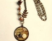 Pearl Necklace,Collage,Romantic Jewelry,Vintaj Jewelry