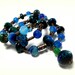 Memory Wire Bracelet Featuring Yellow Turquoise and Blue Agate