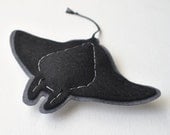 Manta Ray Stuffed Animal - Plush Toy - Cute Ocean Critter in Black and White - Marine Creature