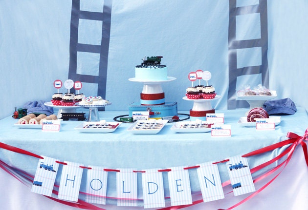 Printable Train Party Set Listing