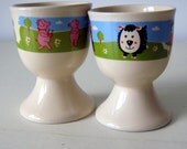 Vintage novelty childrens animal egg cups