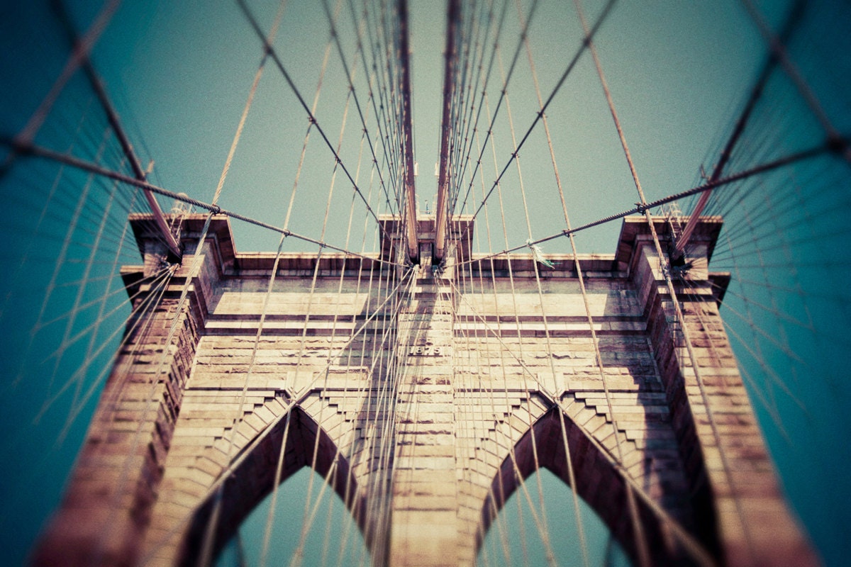 Brooklyn Bridge Print - New York Travel Inspired - NYC Home Decor - Office Decor - Big Apple Art - City Icon - 20X30 Fine Art Photograph