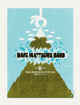 DMB Mile High Mountain Screen print