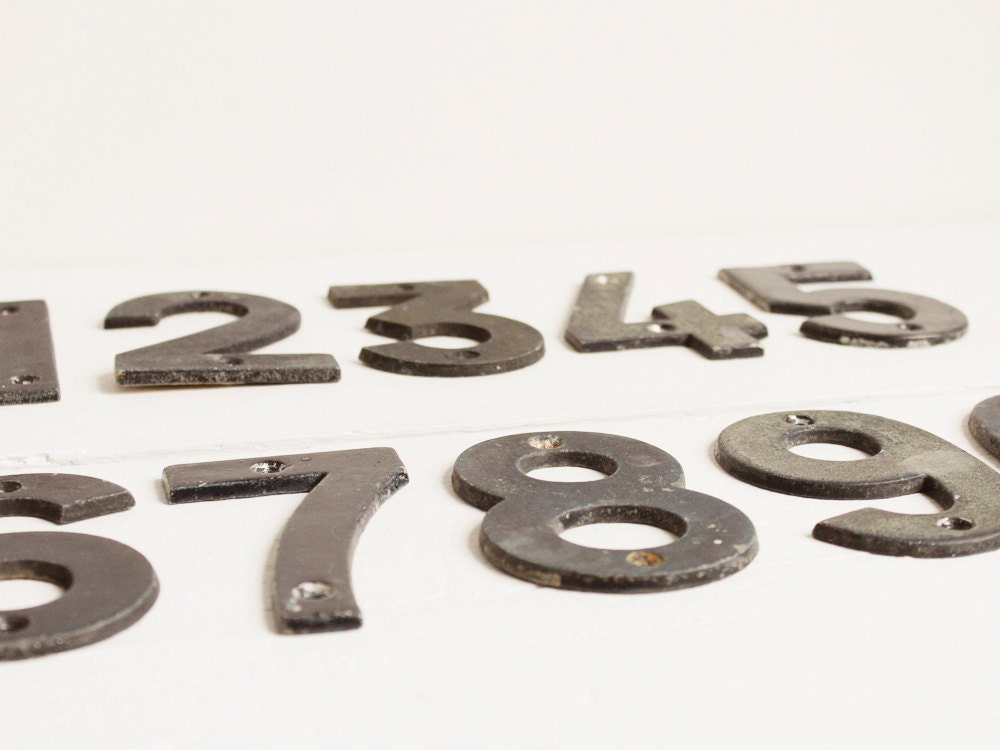 Vintage metal numbers, pick your number