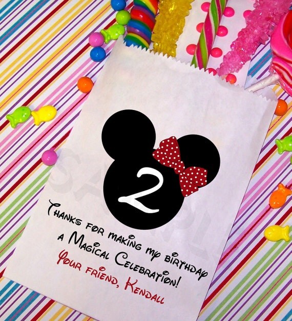 Mouse Inspired Birthday Party, Candy Bags, Goody Bags, Party Favor Bag, Set of 25 Il_570xn