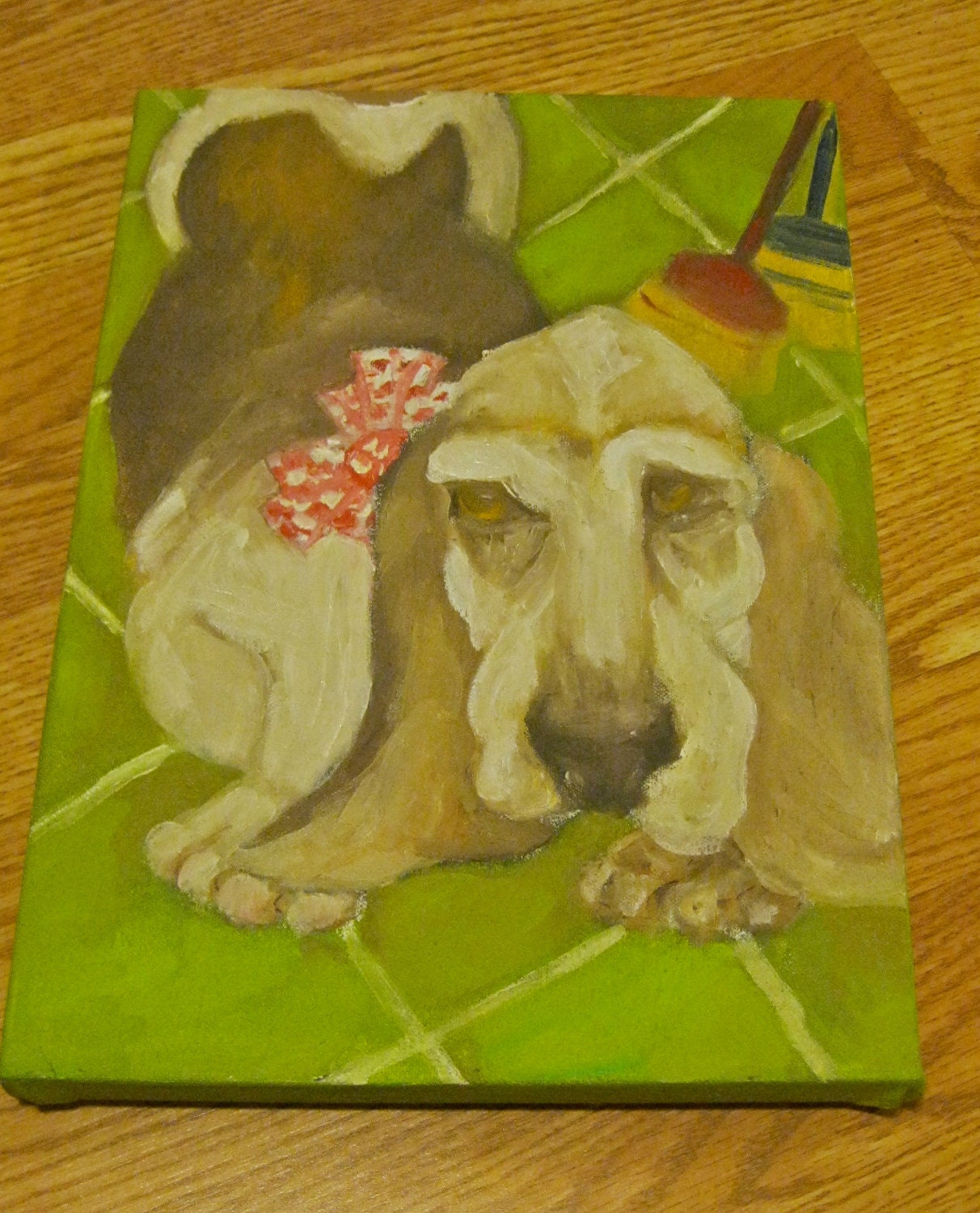 Custom PET PORTRAITS Oil paint on Canvas 9"x12"