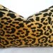 Designer Leopard Velvet Pillow - Gold - 12x18 inch - BOTH SIDES - Leopard Pillow - Velvet Pillow - Gold Pillow - Decorative Pillow