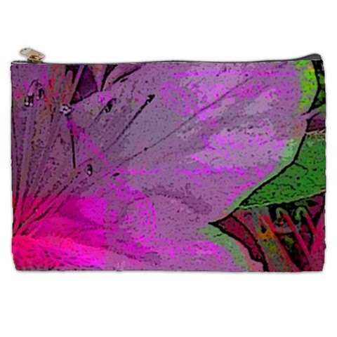 This bag will not ship untul June 10th,  Pink Flowers, hot pink cosmetic bag, makeup bag, bridesmaid gift idea, pink flower cosmetic bag