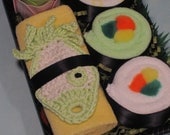 Baby Washcloth Sushi Gift - Baby Shower Gift - Green Fish