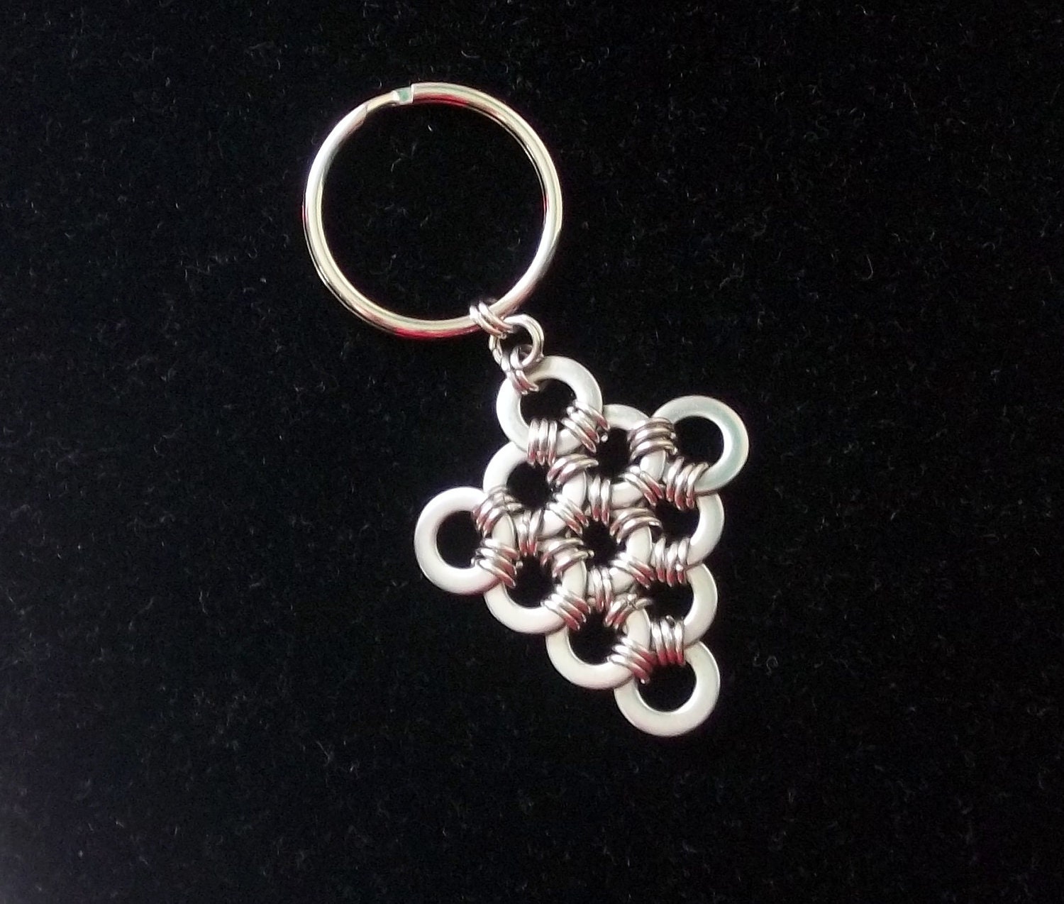 Unisex Steel Key Ring.  Arrowhead.