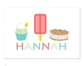 Custom Ice Cream Placemats