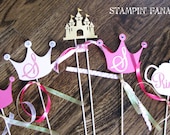 Princess Tea Party Centerpiece Flags: Custom and Made to Order. Princess Party. Tea Birthday. Tea Party. Il_170x135