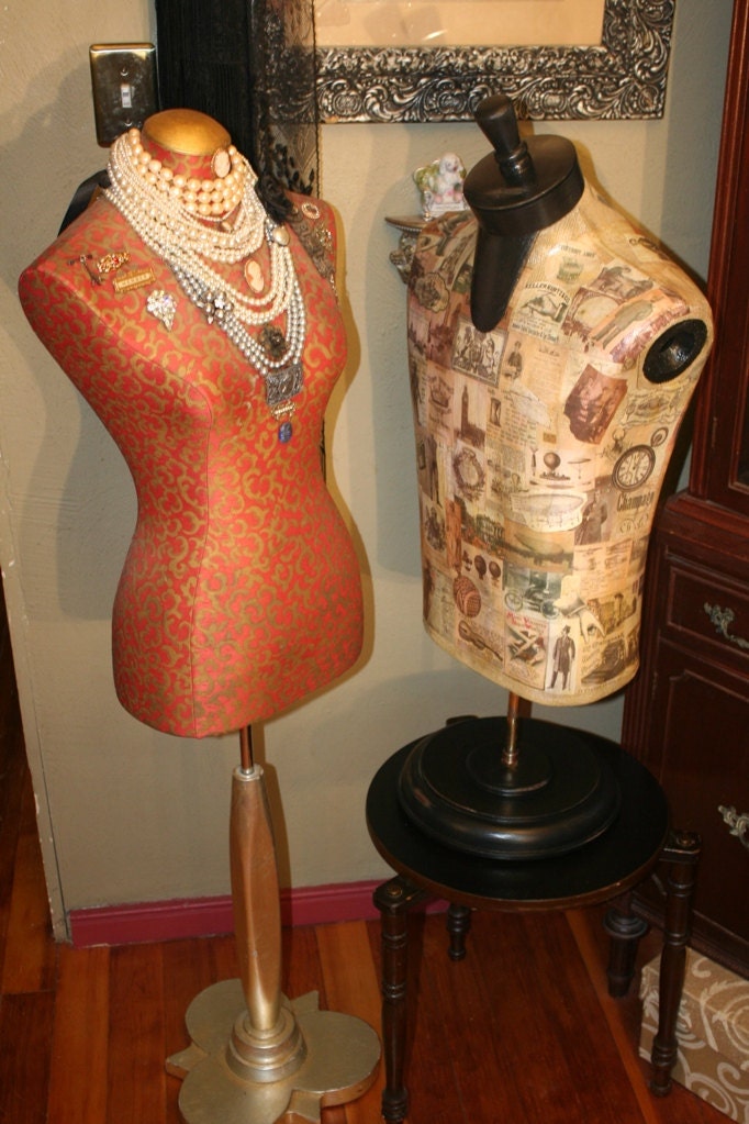 The Gentleman's Journal, A Vintage Male Artful Decor Table Top Dress Form Mannequin
