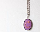 Personalized Necklace. Embroidered Initial. Under 50. Colorful Initial Jewelry.  by merriweathercouncil on Etsy.